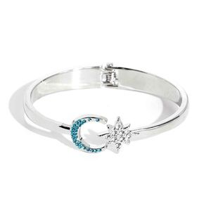 Blue Moon & Star Hinge Bracelet